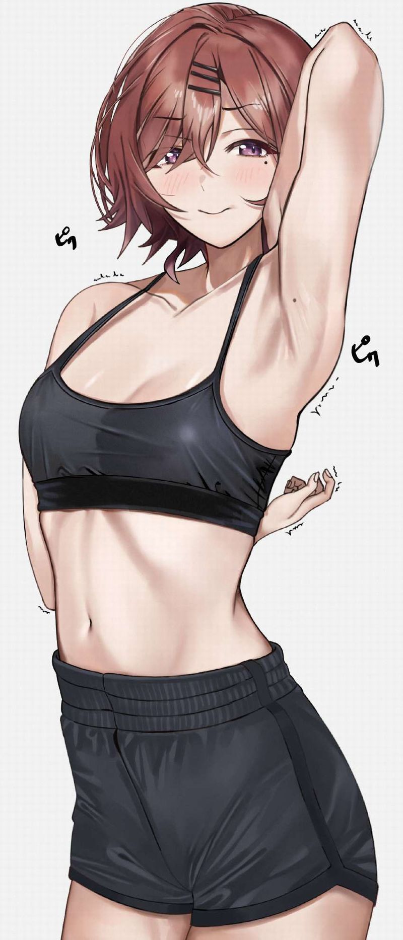 二次　スポブラエロ ジム通ってそう】黒いスポーツブラを着用した女子達の二次エロ画像 | 萌えエロ画像.com